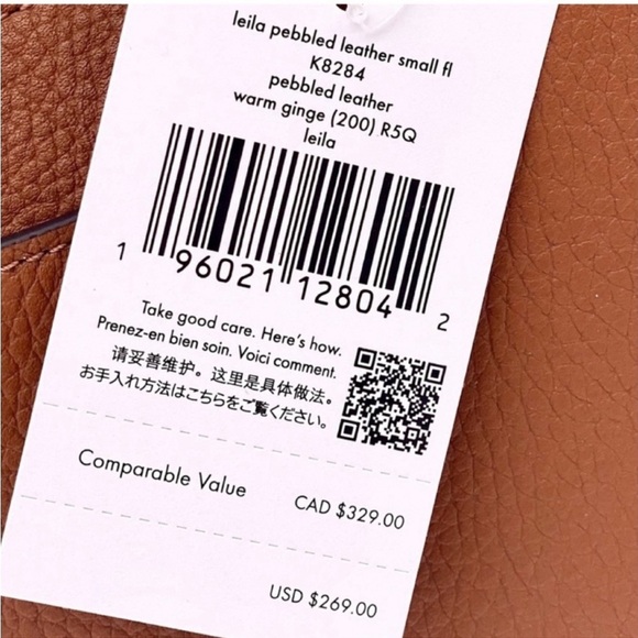 Kate Spade Leila Small flap Crossbody Warm Gingerbread - Picture 12 of 13